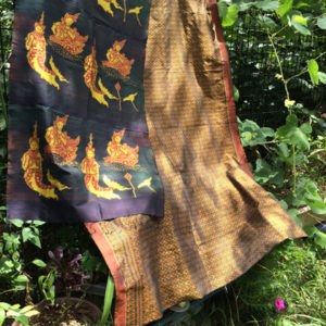 クメールシルク、絹織物、カンボジア、伝統工芸、織物、ヴィンテージ、イカット