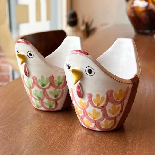 北欧ヴィンテージ、bomelander、エッグカップ、ニワトリ