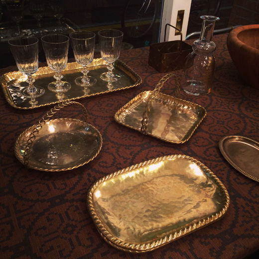 真鍮食器、ブラス、ゴールド、モダンラグジュアリー、北欧ヴィンテージ、モダン食器