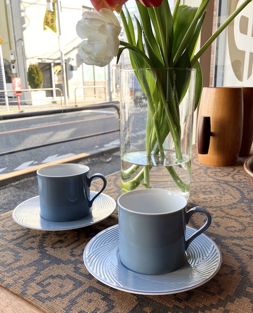 ダンスク、カップ＆ソーサー、タペストリー、ジャガード、ヴィンテージ食器