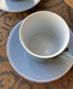 ダンスク、カップ＆ソーサー、タペストリー、ジャガード、ヴィンテージ食器