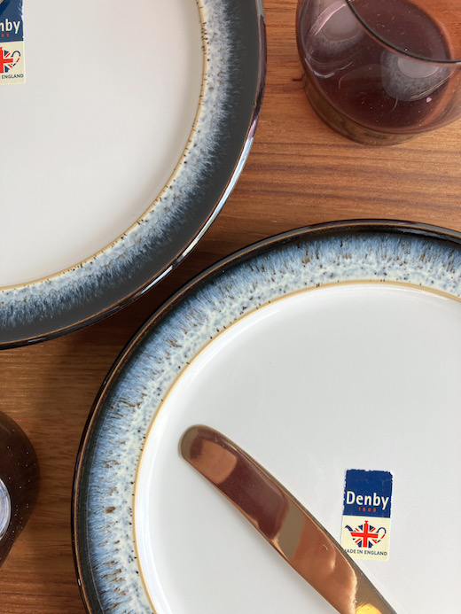 イギリス食器、デンビー、ヘイロー、ストーンウェア、プレート