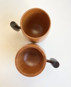 青峰重倫、銘木盃、欅、ケヤキ、ビアマグ、木製酒器