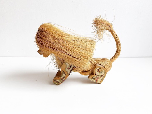郷土玩具、獅子、縄人形、民芸品、フォークアート、ライオン