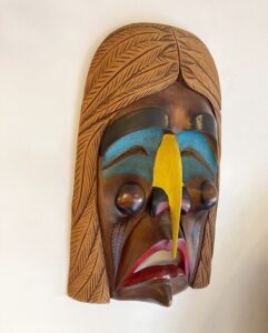 ネイティブ・アメリカン、木製マスク、木彫り、民族雑貨、フォークアート