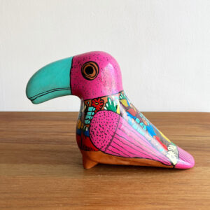 ヴィンテージ、メキシコ雑貨、メキシコ陶器、オオハシ、トゥーカン、鳥のオブジェ、フォークアート、民芸品