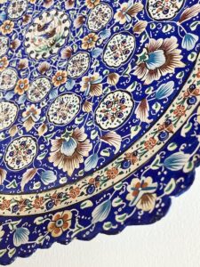 イラン、ミナカリ、七宝、飾り皿