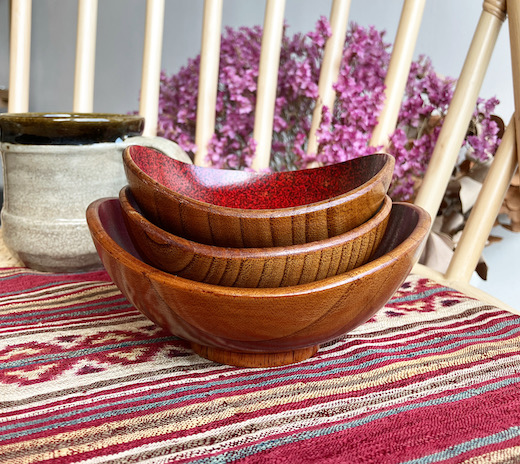 民藝、漆器、欅、入れ子、菓子器