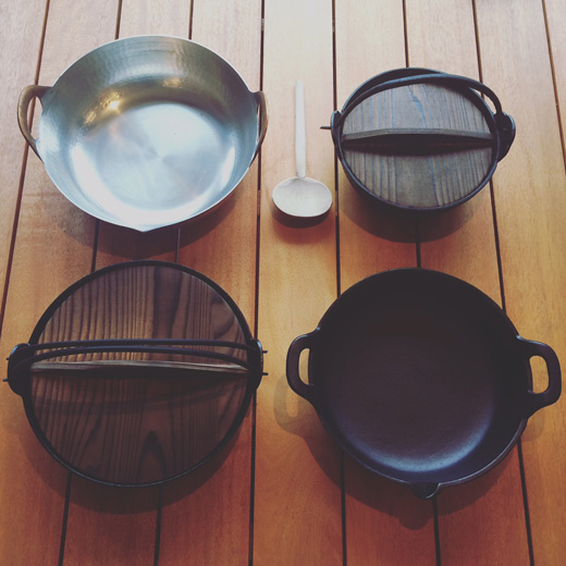 銅鍋、鉄鍋、南部鉄器
