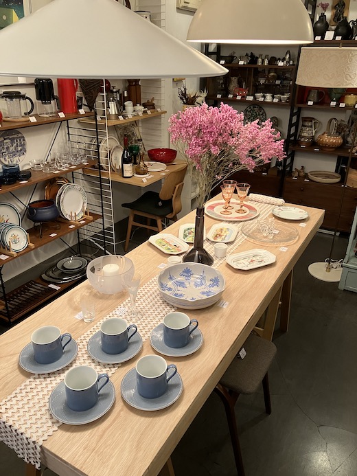 ヴィンテージインテリア、春コーデ、パステルカラー