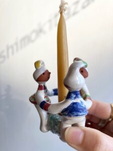 デンマーク陶器、bomelander、ピクシー、妖精、キャンドルスタンド、ヴィンテージ陶器