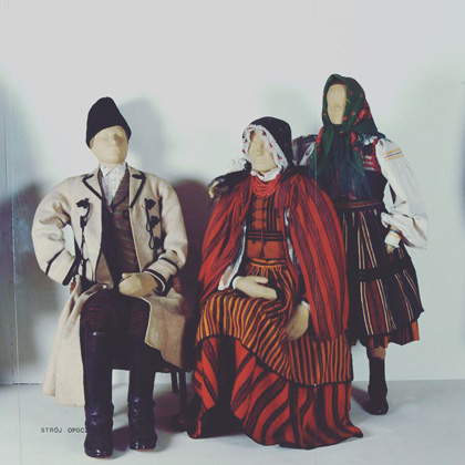 ヴィンテージファブリック、織物、民族衣装、ポーランド、伝統衣装、オポチュノ、ヴィンテージファッション、1960年代