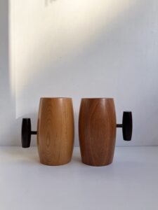 青峰重倫、銘木盃、欅、ケヤキ、ビアマグ、木製酒器