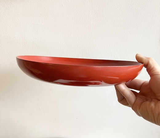 朱塗、銘々皿、漆器、アンティーク、戦前