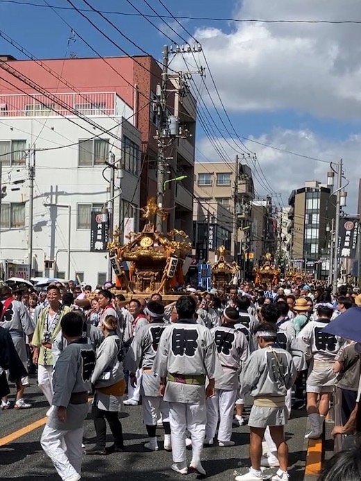 北澤八幡神社、例大祭、神輿宮入り