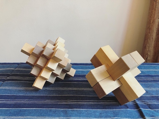 超可爱 柳宗理 デザインパッケージ　山中組木　木製立体パズル 工芸品
