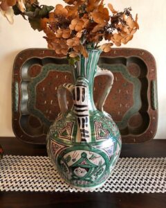 スペイン陶器、フォークアート、ドミンゴパンター、punter、壺、花器、花瓶