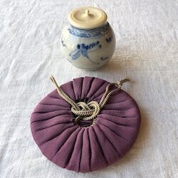 加藤偉三、安南絞り手蜻蛉茶入、茶道具、古陶磁