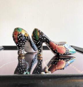 ヴィンテージ陶器、イタリア陶器、デルタ焼、デルータ焼、ハイヒール、フィギュリン