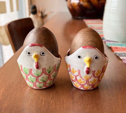 北欧ヴィンテージ、bomelander、エッグカップ、ニワトリ