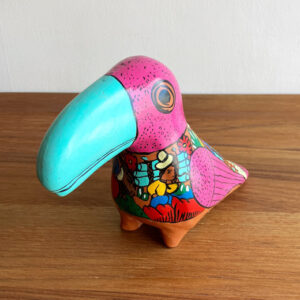 ヴィンテージ、メキシコ雑貨、メキシコ陶器、オオハシ、トゥーカン、鳥のオブジェ、フォークアート、民芸品