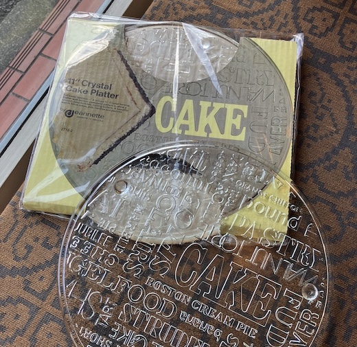 ガラスケーキプレート、ケーキプラッター、トレー