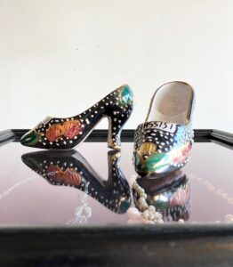 ヴィンテージ陶器、イタリア陶器、デルタ焼、デルータ焼、ハイヒール、フィギュリン