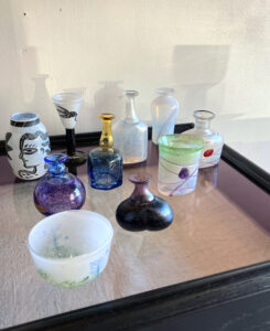 ヴィンテージ北欧ガラス、コスタボダ、ミニチュアコレクション、ミニベース