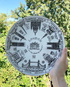 絵皿、ロンドン、ボーンチャイナ、2000年