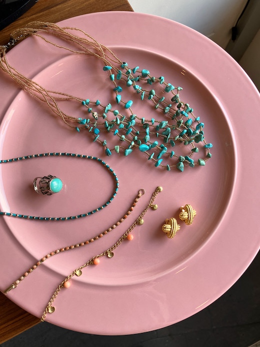 ヴィンテージアクセサリー、ターコイズ、珊瑚