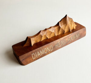 ヴィンテージ雑貨、木彫、ダイアモンドヘッド、フォークアート、スーベニア