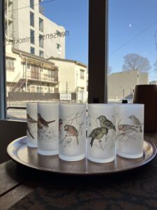 ヴィンテージグラス、タンブラー、バードウォッチング