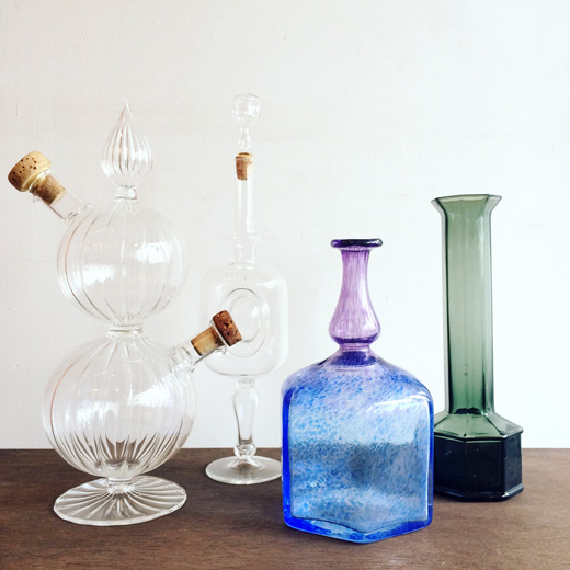 北欧ガラス、ヴィンテージガラス、コスタボダ、bertilvallien、グラッパボトル、フラワーベース、ガラス器