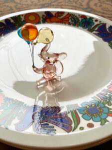 ヴィンテージガラス、ミニチュア、動物、ゾウ