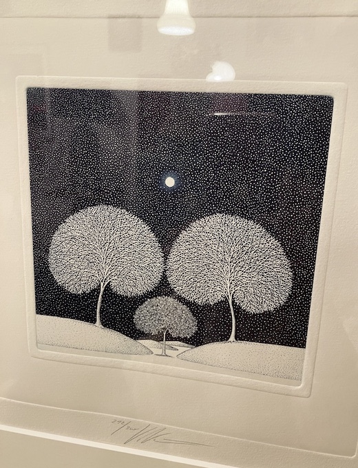 ドイツ人版画家、エッチング、冬の夜、volkerkuhn